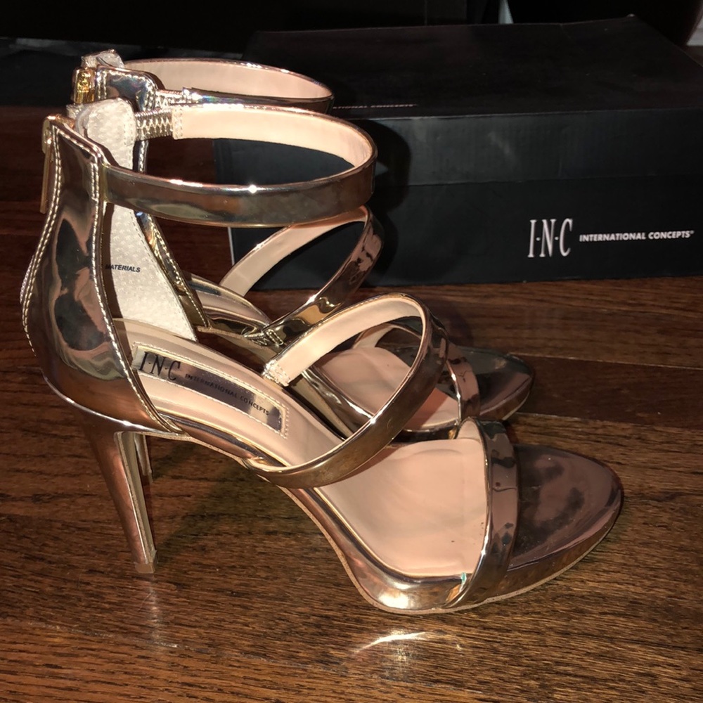 Strappy high heels